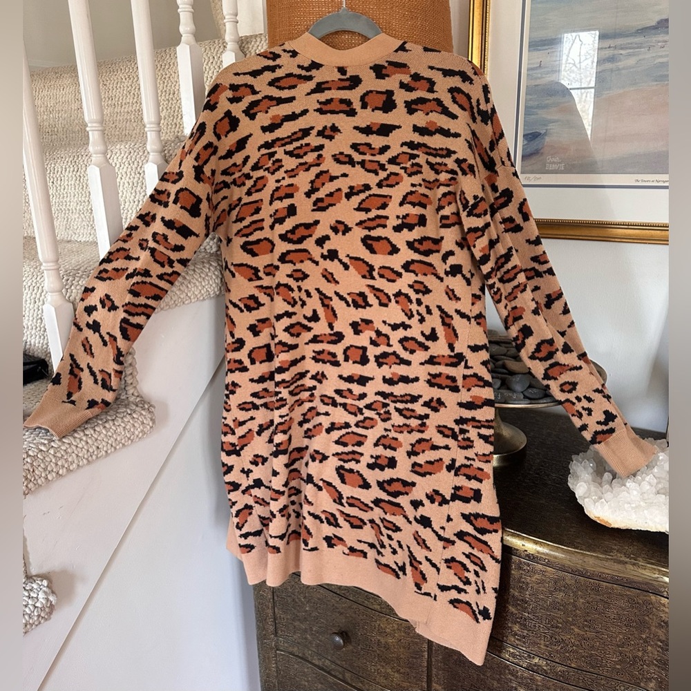 Splendid Leopard Print Open Cardigan - image 4